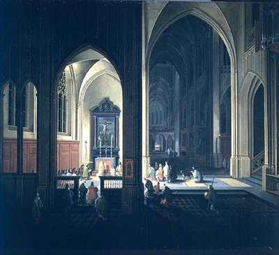 Interior of a Gothic Church by Pieter the Elder Neeffs